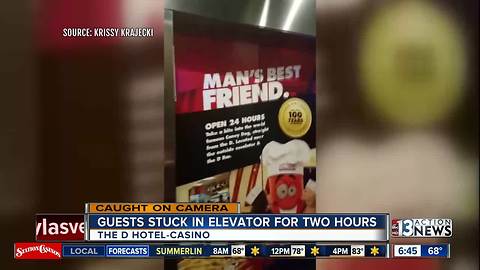 Guests stuck in hotel elevator