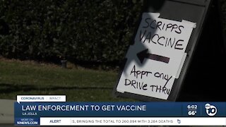 Law enforcement to get vaccinated Monday