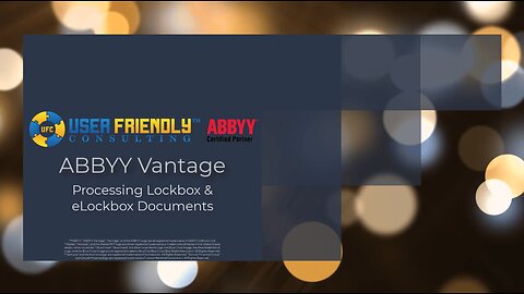 ABBYY Vantage Video – Processing Lockbox & eLockbox Documents