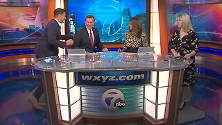 Dave LewAllen gets teased on 7 Action News set