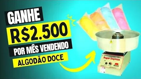 COMO GANHAR MAIS DE R$2.500 POR MÊS COM ALGODÃO DOCE | MÁQUINA LUCRATIVA