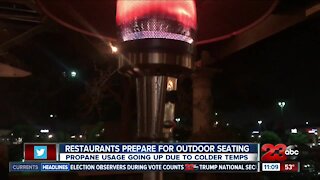 Restaurants prepare outdoor seating for winter months