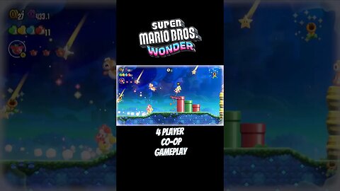 Mario Bros Wonder 4 Player Co-op #shorts #mariowonder #nintendoswitch