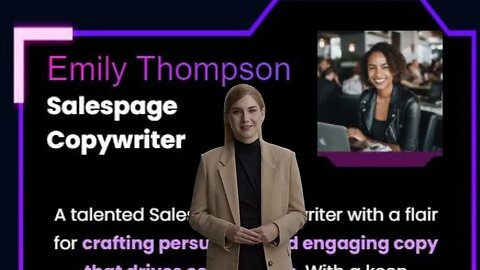 Chop AI Staffs VAC Emily Thompson- Salespage Copywriter Bio