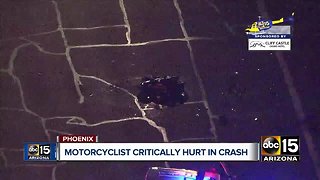 Motorcyclist seriously hurt in crash at 40th Street and Cactus Road