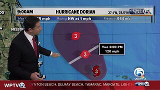 9 a.m. Dorian updated on Tuesday