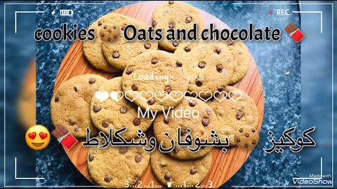 Cookies 🍪 oats and chocolate 🍫 very delicious 😋