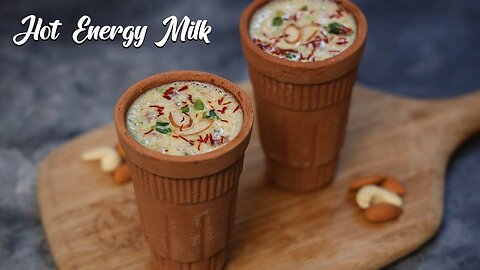 Winter Special Hot Energy Milk | Rich Tasty Dry Fruit Healthy Milk