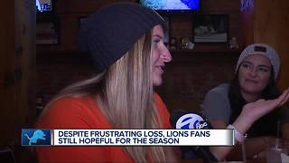Despite frustrating loss, Lions fans still hopeful for the season