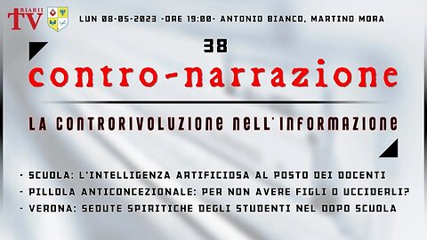 CONTRO-NARRAZIONE NR.38. ANTONIO BIANCO, MARTINO MORA.