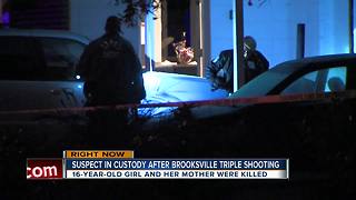 Suspect in custody after triple shooting
