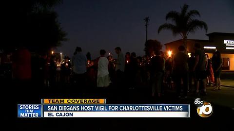San Diegans host vigil for Charlottesville victims