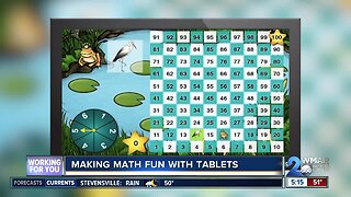 Kids using technology to learn math skills