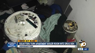 Squatters turn Kensington apartment boiler room into drug den