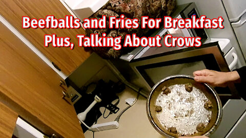 Beefballs and Fries for Breakfast. Plus, Talking About Crows.