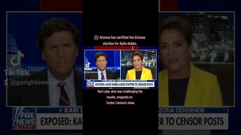 Kari Lake, who was challenging the results, responds on Tucker Carlson's show.