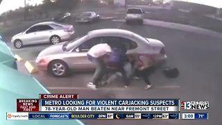 Las Vegas police looking for violent carjacking suspects