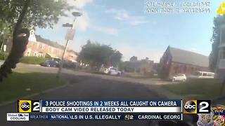 Baltimore Police Department releases body worn camera video for several shootings