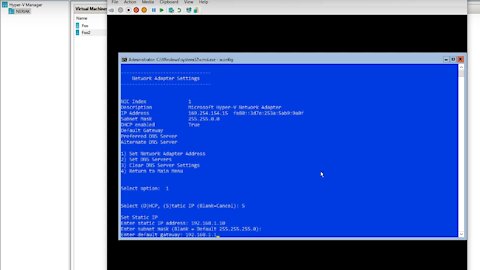 How to configure a private network within Hyper-V