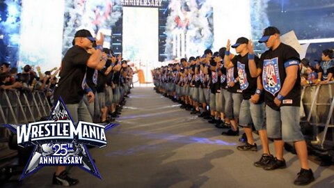 An army of John Cenas make their WrestleMania entrance: