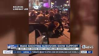 Other mass shooting survivors gather to show support to Las Vegas victims