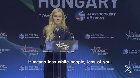Eva Vlaardingerbroek speech at CPAC Hungary about "The Great Replacement" 🗣️💬☪️👳👨🏿