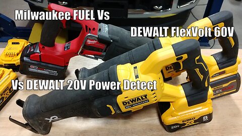 DEWALT XR Power Detect 20V Reciprocating Saw DCS368 Vs Flexvolt 60v DCS389 Vs Milwaukee Fuel 2721-20