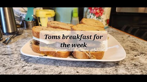 Toms breakfast for the week #breakfastsandwich