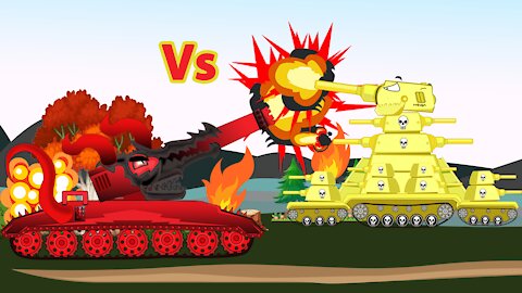 KS-107 Undefeatable Tanks Vs Hell Boy Tanks Monster [Homes Animation]
