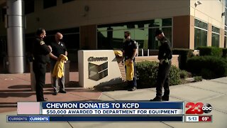 Chevron donates to KCFD, $50,000 awarded to Kern County Fire Department for equipment.