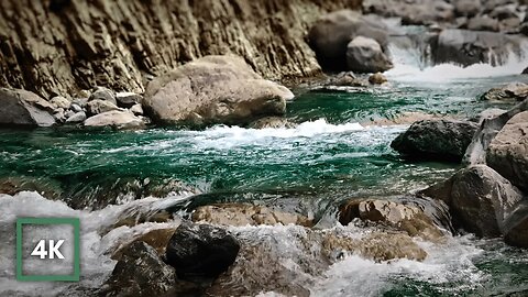White Noise for Sleeping River Sounds 12 Hours - Water Sounds in Mountains for Noise Cancelling