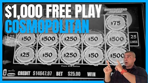💥$1,000 FREE PLAY Turned Into $_____ At Cosmopolitan💥