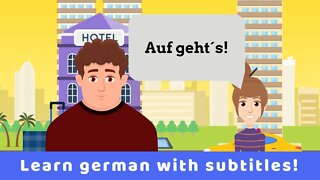 Deutsch lernen | Dialog | Christian gelandet!🛬😅| Wortschatz | Verben