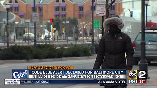 Baltimore City declares first cold blue of season