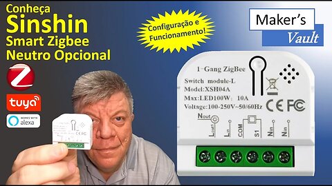 Sinchin Smart Switch Zigbee Tuya com Neutro Opcional – Use com Alexa!