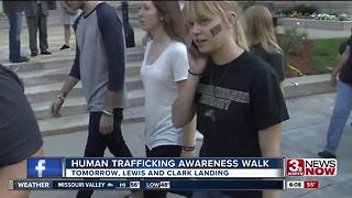 Human trafficking awareness walk