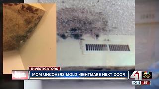 Neighbor's black mold forces family from home