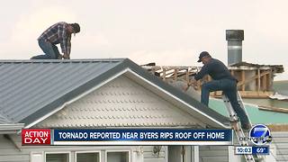 Roof torn off, fields damaged after 3 tornadoes touch down in Colorado