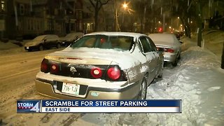 Winter parking regulations in effect during snowstorm