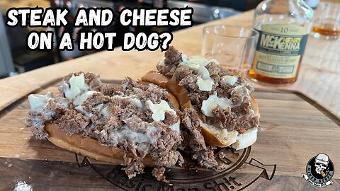 DELICIOUS CHEESE STEAK HOT DOG ON THE BLACKSTONE GRIDDLE