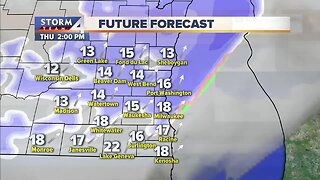 Snow flurries Thursday, high of 40