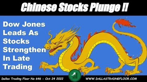 Chinese Stocks Plunge !!