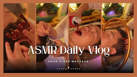 ASMR Sleep Massage | ASMR Head Massage | Strong Massage Vlog 08