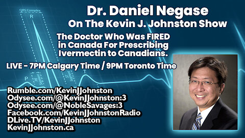 LIVE On The Kevin J. Johnston Show: Dr. Daniel Negase, The Dr. FIRED for prescribing IVERMECTIN
