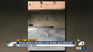 Police search for new clues behind hate message