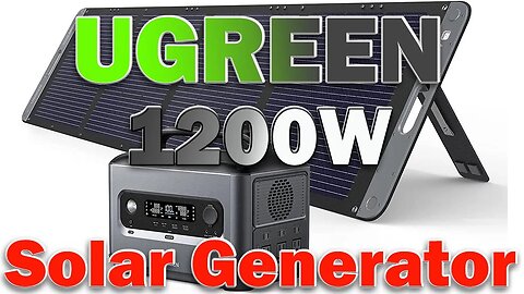 UGREEN 1200W Solar Generator PowerRoam Portable Power Station with 200W Solar Panel LiFePO4 Battery