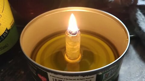 ANOTHER EXPERIMENT! Hemp Seed Oil Survival Candle with Glass Wick Holder