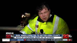 Harsh winds and rain hitting the Grapevine