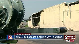 Small businesses deal with damage