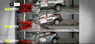 Crash tests reveal the dangers of speeding